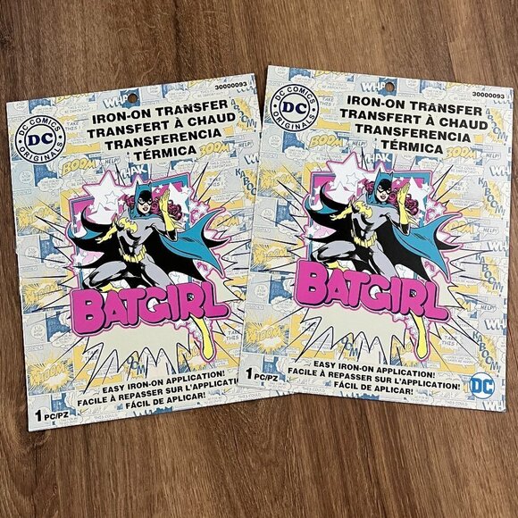 DC Comics Bat Girl Superhero Iron-On Transfer Set of two - Picture 1 of 6